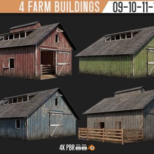 09-10-11-12 - Farm Buildings 4K PBR GameReady