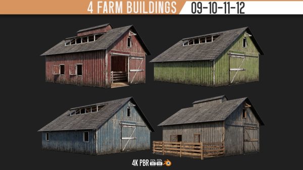 09-10-11-12  - Farm Buildings 4K PBR GameReady