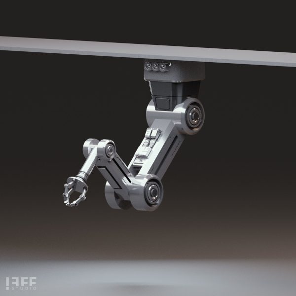 10 Industrial Robot Arm and 5 tools 3D model