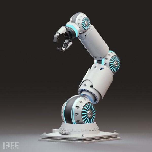 10 Industrial Robot Arm and 5 tools 3D model