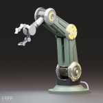10 Industrial Robot Arm and 5 tools 3D model