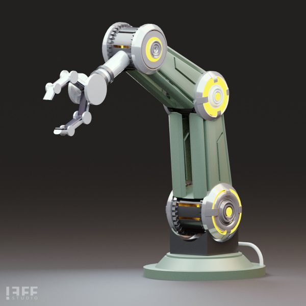 10 Industrial Robot Arm and 5 tools 3D model