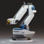 10 Industrial Robot Arm and 5 tools 3D model