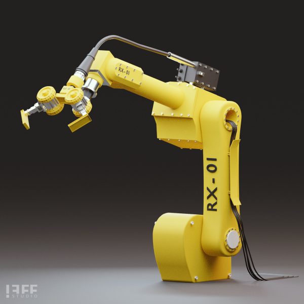 10 Industrial Robot Arm and 5 tools 3D model