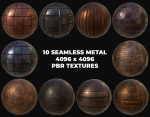 10 Seamless Rusty and Grungy Metal PBR Materials - Set 4