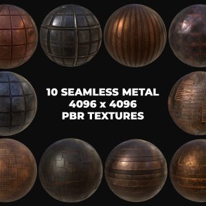 10 Seamless Rusty and Grungy Metal PBR Materials - Set 4