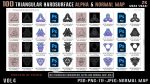 100 Triangular Hardsurface Alpha and Normal map - vol4