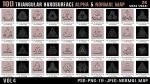 100 Triangular Hardsurface Alpha and Normal map - vol4