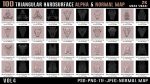 100 Triangular Hardsurface Alpha and Normal map - vol4