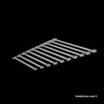 10pc 12-Point Metric Long CombinationWrench Set 10-19mm