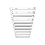 10pc 12-Point Metric Long CombinationWrench Set 10-19mm