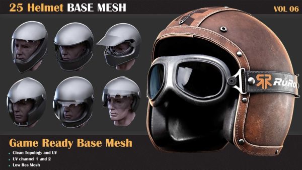 157 Mask and Helmet Base Mesh Bundle