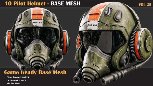157 Mask and Helmet Base Mesh Bundle