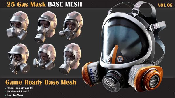 157 Mask and Helmet Base Mesh Bundle