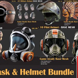 157 Mask and Helmet Base Mesh Bundle