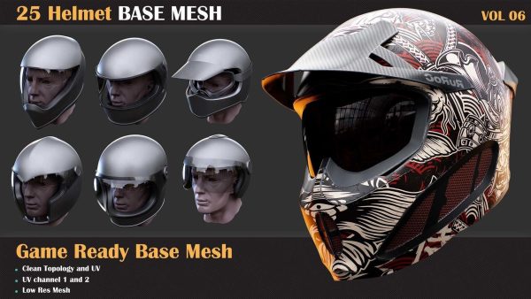 157 Mask and Helmet Base Mesh Bundle