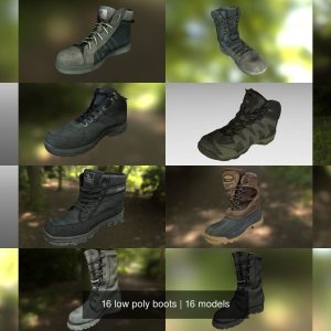 16 low poly boots