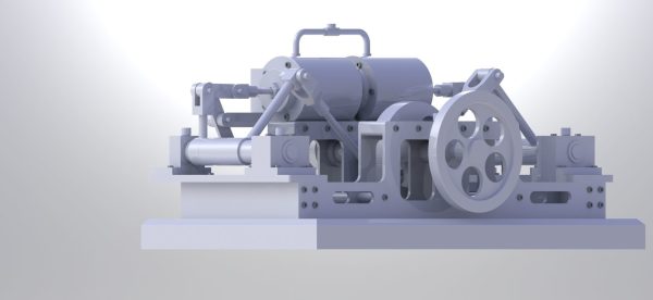 2 CYLINDER HORIZONTAL STEAM ENGINE OF THE MONITOR TYPE