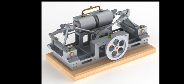 2 CYLINDER HORIZONTAL STEAM ENGINE OF THE MONITOR TYPE