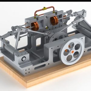 2 CYLINDER HORIZONTAL STEAM ENGINE OF THE MONITOR TYPE