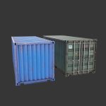 20 Feet Container Low-poly 3d model