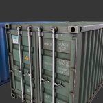 20 Feet Container Low-poly 3d model