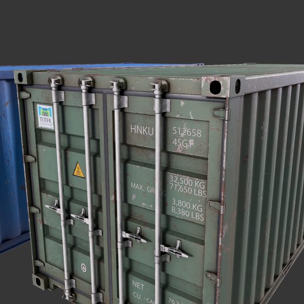 20 Feet Container Low-poly 3d model