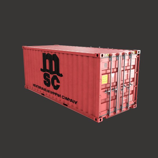 20 FT Side Opening Container Low-poly 3d model
