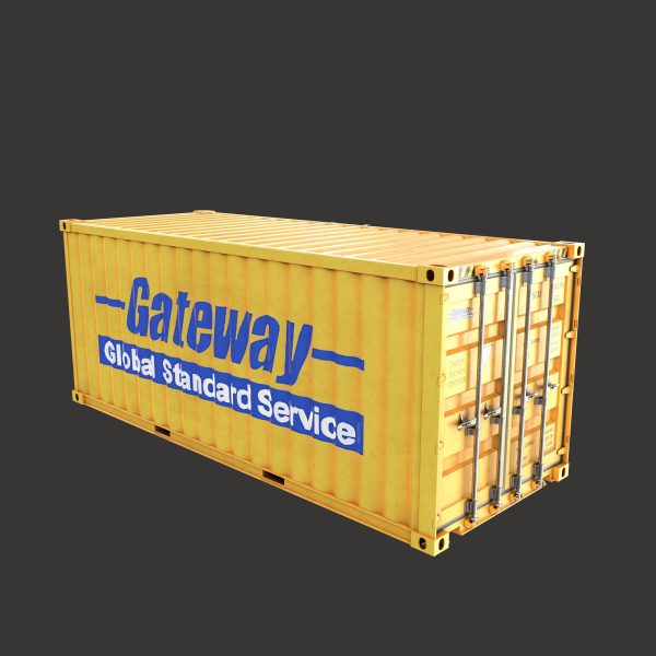 20 FT Side Opening Container Low-poly 3d model