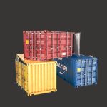 20 FT Side Opening Container Low-poly 3d model