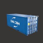 20 FT Side Opening Container Low-poly 3d model