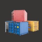 20 FT Side Opening Container Low-poly 3d model