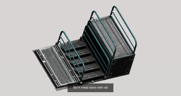 20 sci-fi and industrial platform stair pack