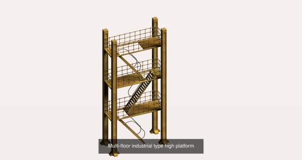20 sci-fi and industrial platform stair pack