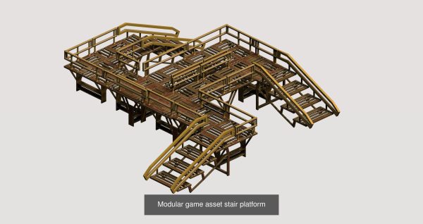 20 sci-fi and industrial platform stair pack