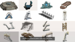 20 sci-fi and industrial platform stair pack