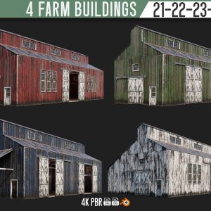 21-22-23-24 - Farm Buildings 4K PBR GameReady
