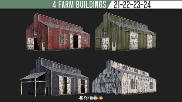21-22-23-24 - Farm Buildings 4K PBR GameReady