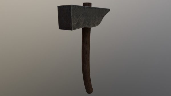 234Medieval - Hammer Game Ready Low Poly 3D Model