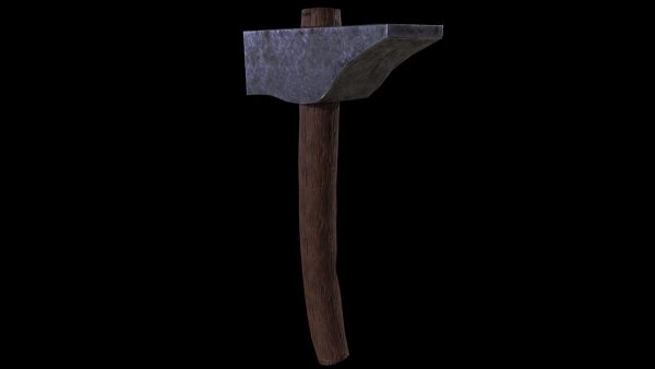 234Medieval - Hammer Game Ready Low Poly 3D Model