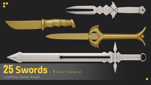 25 Sword Game Asset - 7 smart materials
