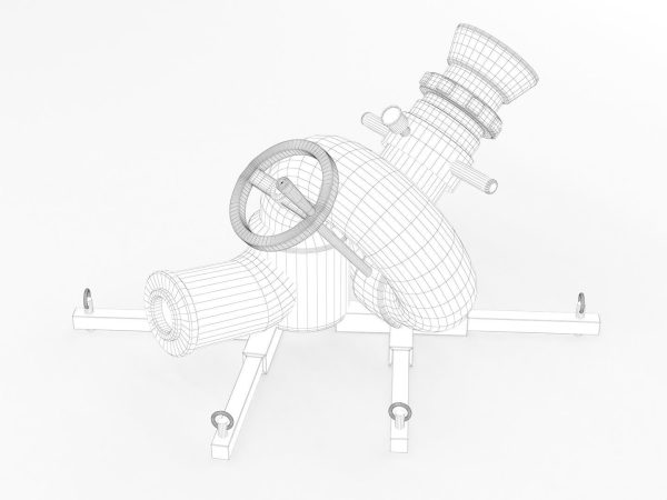 Stationary Fire Hose Spray Nozzle