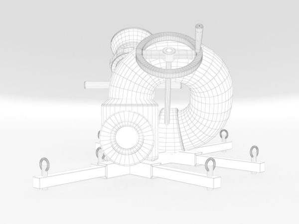 Stationary Fire Hose Spray Nozzle
