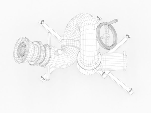 Stationary Fire Hose Spray Nozzle