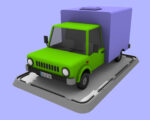 3 Cartoon Low Poly Cars Set