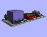 3 Cartoon Low Poly Cars Set