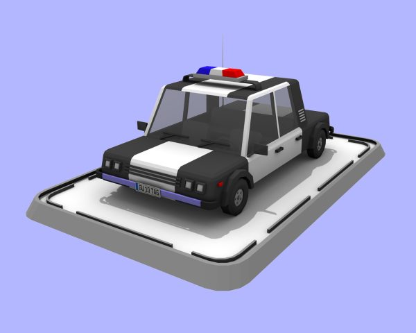 3 Cartoon Low Poly Cars Set