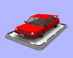 3 Cartoon Low Poly Cars Set