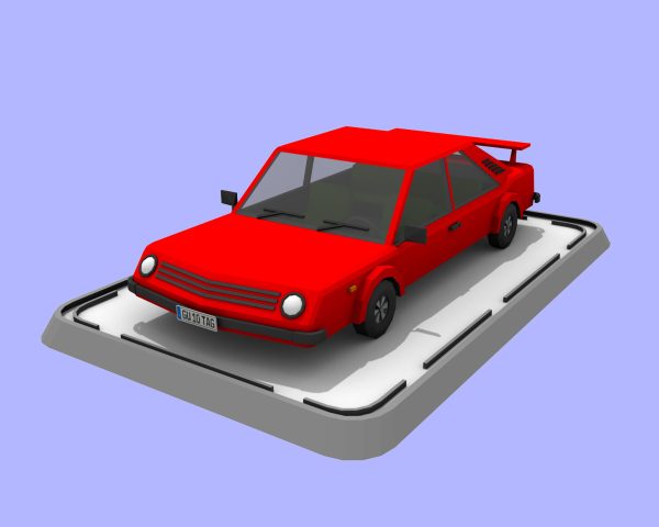 3 Cartoon Low Poly Cars Set