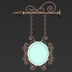 30 Iron Hanging Sign Board Base and High Mesh Vol 3